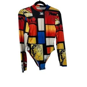 Colorful Geometric Long Sleeve Bodysuit